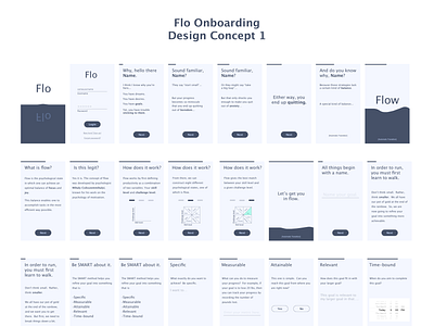 Flo—Personal growth App Onboarding and Design Scheme 1 app design mobile app mobile app design mockup onboarding product design prototype psychology ui ux visual design