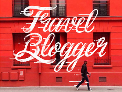 Lettering: Travel Blogger design lettering red travel typography