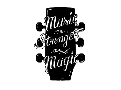 Lettering : Music quote