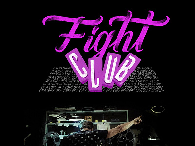 Lettering : Fight Club design lettering logo movie typography