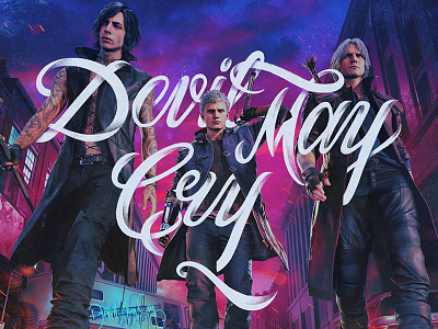 Lettering : Devil May Cry design game lettering logo typography video