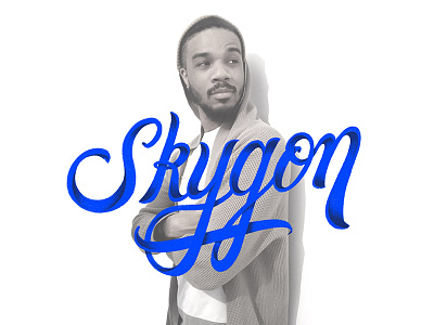 Lettering : Skygon (Me ^^) design lettering logo typography ui ux