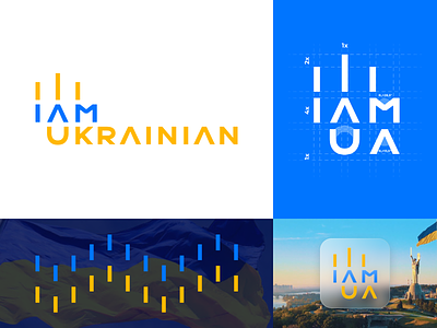 I am Ukrainian brand branding design graphic design i am ua i am ukrainian logo logotype ukaine ukrainian
