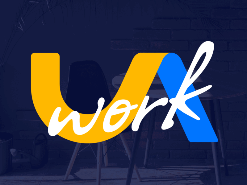 Coworking UAwork logo branding construction grafic logo logocreation logotype