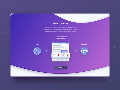 Comin System landing page - How Comin works affiliates blockchain comin ecommerce how it works impleum landing landing page merchants system uiux uiux design uiuxdesign