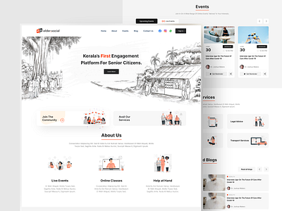 Elder Social - Senior Citizen Engagement Portal Website