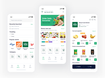Online Grocery Shopping App by Geo George on Dribbble