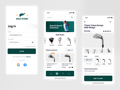 Online Golf Store App