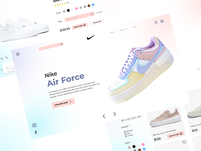 Nike - Shop Concept consept dailyuichallange design e commerce fashion nike redesign shoes shop site concept sneakers ui ui design webdesign