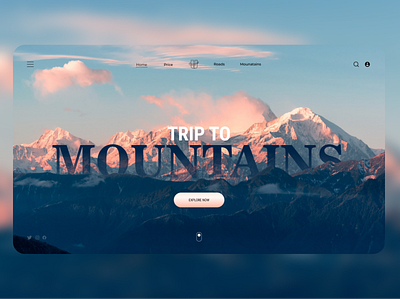 Main Screen - Trip to Mountains consept cover design illustration mainscreen mountain triptomountain ui uidesign webdesign