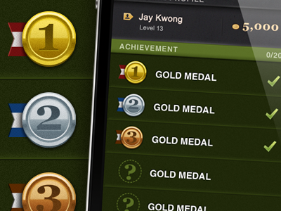iphone app - Quru GUI - Profile page apps gui icon ios iphone medal