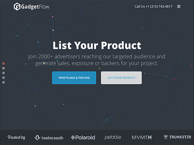 Landing Page for TheGadgetFlow