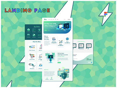 LANDING PAGE - Figma Project adobe xd banner branding design figma illustration landing page logo prototype ui uiux uiux researcher user experience design user experience designer user interface design user interface designer ux vector web design wireframe