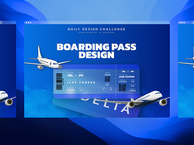 Boarding Pass Design 100daysuichallenge boarding pass design dailyui design glassmorphism graphic design illustration ui ui design