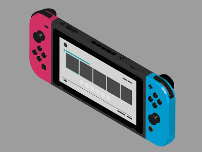 Nintendo Switch console isometric low poly nintendo nintendo switch switch vector