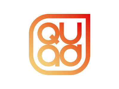 QUAD design flat lettering letters lines logo quad type typography vector
