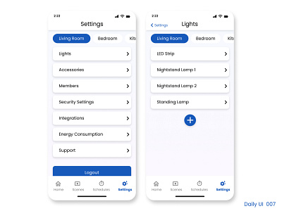DailyUI 007 Settings