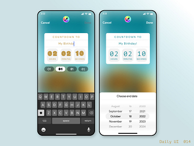Daily UI 014 Countdown Timer app dailyui design instagram mobile timer ui