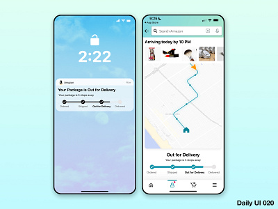 Daily UI 020 Location Tracker amazon app app design dailyui delivery design location location tracker map maps mobile tracker ui