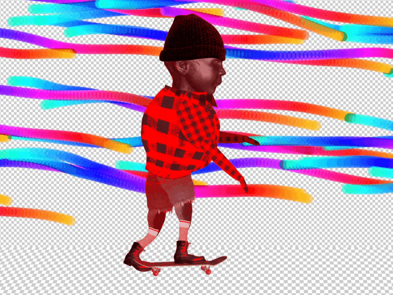 skater art. direction. gif. gifart. illustration. motion. motiongraphics.