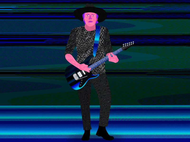 guitar art. direction. gif. gifart. illustration. motion. motiongraphics.