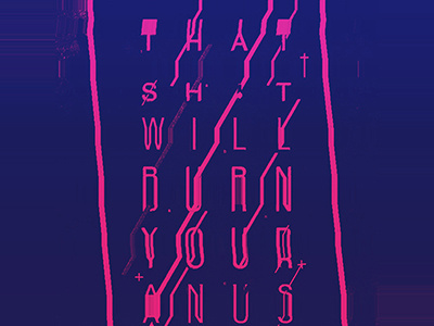 That Purple art glitch scan tabasco typography wave