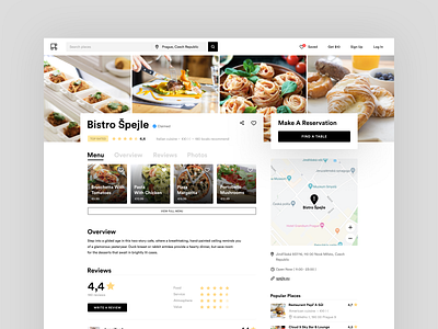 Restaurant Page app booking booking app crm design ios restaurant restaurant page saas ui ux uxlab