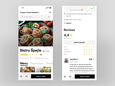 Restaurant Page Mobile