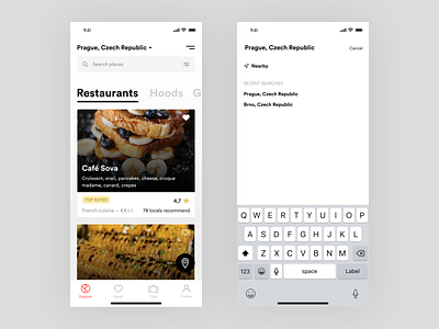 Restautant Listing Page - Mobile animation app apple booking app ios listing page mobile responsive restaurant restaurant app ui ux uxlab