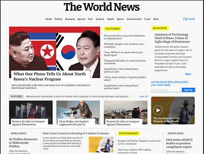 The World News UI/UX Desing with Figma design figma ui ux web design website design