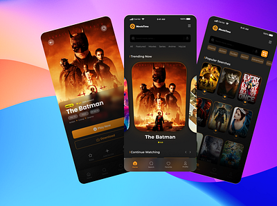 Movie Time UI UX Design app design figma mobile app ui ui ux design ux