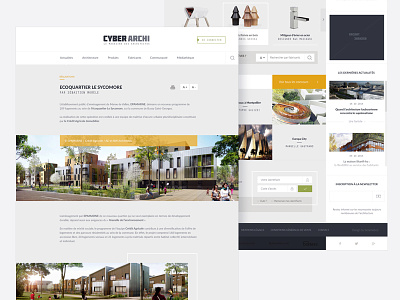 Architecture concept - section and home page architecture concept grid section ui webdesign