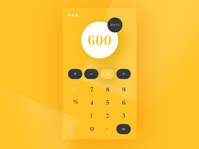 Daily UI #004 004 calculate calculator004daily daily ui number ui004yellownumber yellow