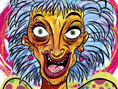 Kings Of Comedy #11 Phyllis Diller art comedy editorial illustration portrait