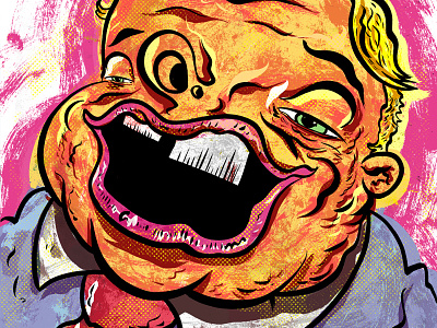 Kings of comedy #18 Louie Anderson art comedy editorial illustration portrait