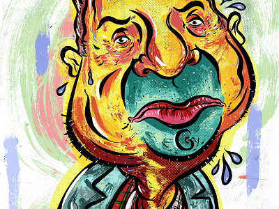 Kings of comedy #22 Patton Oswalt art comedy editorial illustration portrait