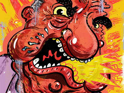 Kings of comedy #29 Joey Diaz art bright editorial illustration portrait