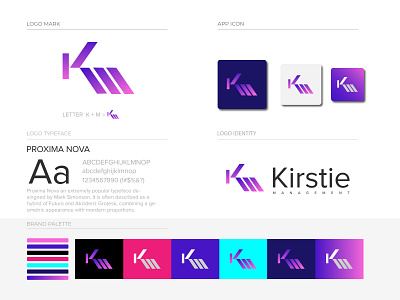 Letter KM Logo & Icon Design brand identity branding corporate branding corporate identity creative logo creativeariful131 design graphic design km lettering letter km logo logos modern logo