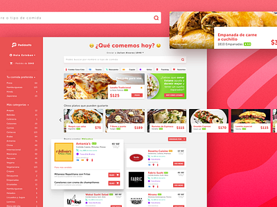 Pedidos Ya - Website concept concept delivery app food app pedidosya sketch ui ui design ux design web design website