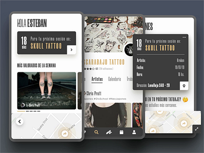 Tattoo App Concept - Basic Prototype app app design concept design sketch ui ui design ux design
