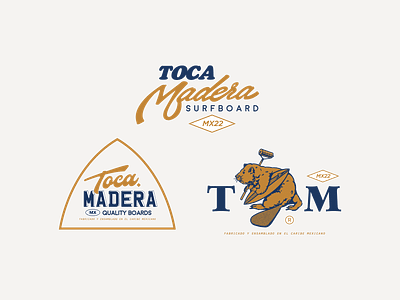 TOCA MADERA - SURFBOARD badged branding design graphic design illustration illustrator logo surf tshirt