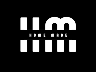 HM Logo bnw branding graphic design logo minimalism monochrome typography