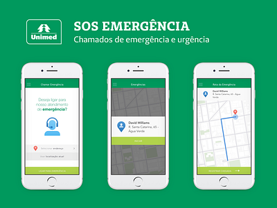 Unimed - SOS Emergência 911 ambulance app emergency health insurance map mobile sos ui unimed ux