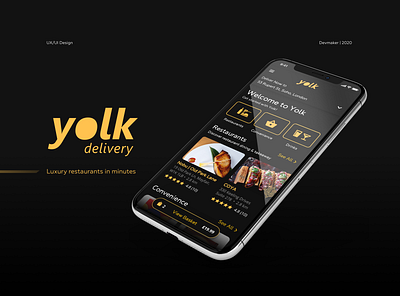 Yolk Luxury Restaurants UK - Food Delivery - Mobile App app delivery food luxury restaurants ui ux