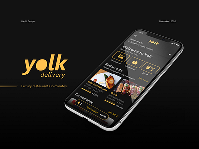 Yolk Luxury Restaurants UK - Food Delivery - Mobile App