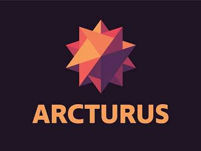 Arcturus Logo branding geometric graphic design logo low poly star triangles vr