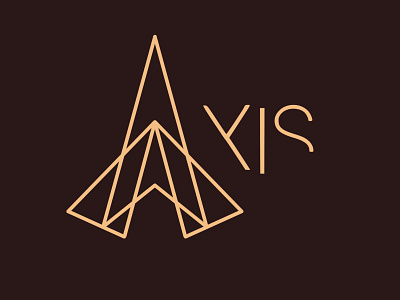 Daily logo challenge Day 1 ~ Rocketship “Axis” branding daily logo design graphic design logo minimalist procreate