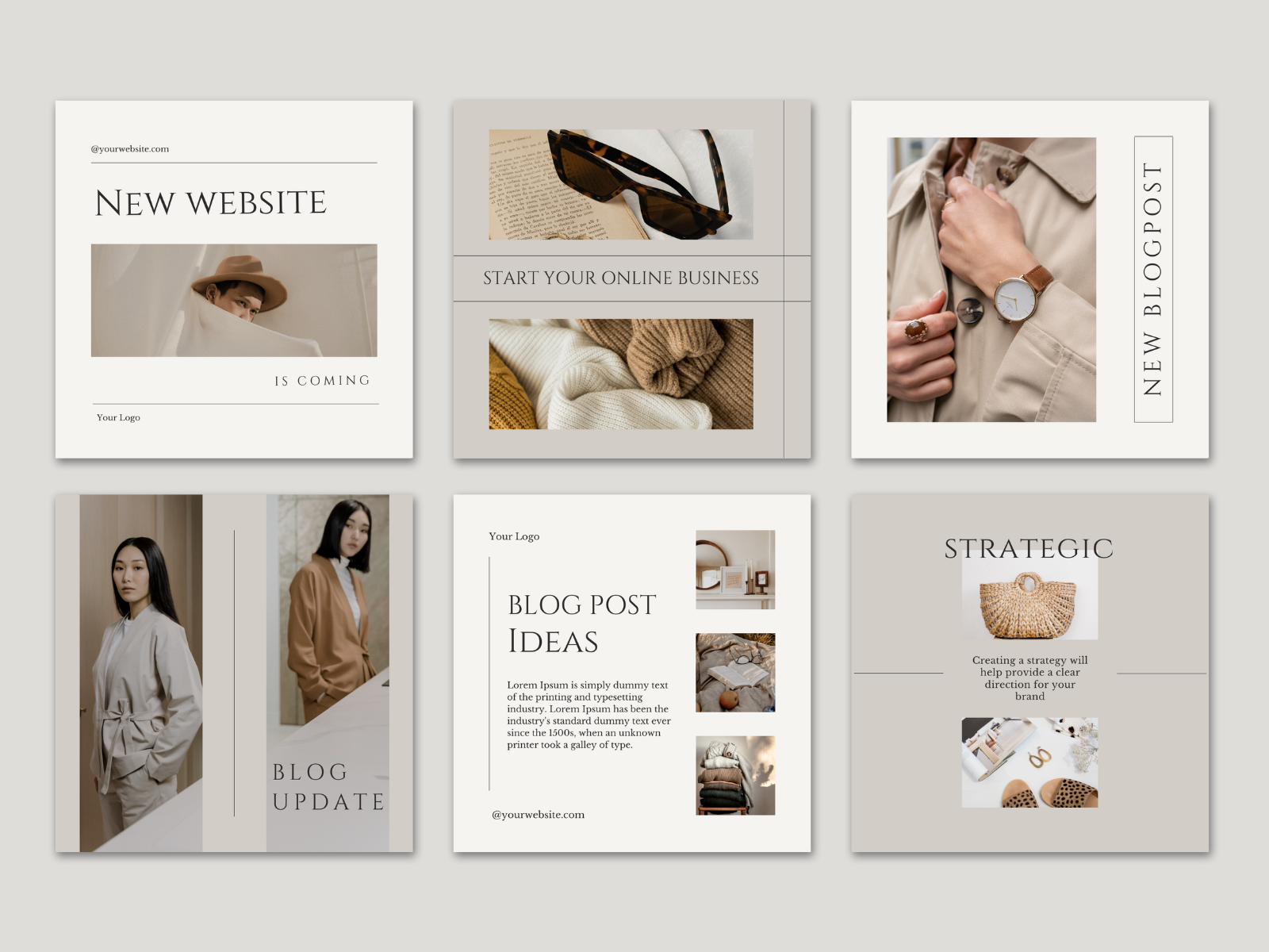 Beige Templates Social Media by Ivanka on Dribbble