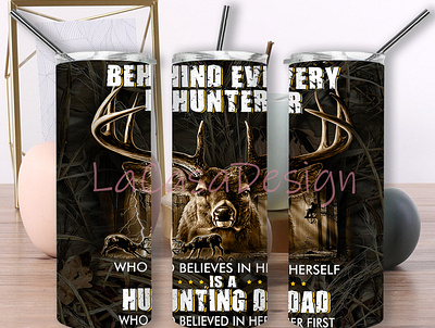 Hunting Dad Tumbler dad hunter deer hunting deer tumbler design graphic design