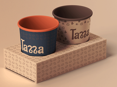 Tazza-Coffee shop Brand branding graphic design illustration logo